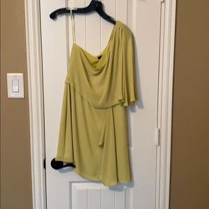 BCBGMAXAZRIA one shoulder cocktail mini dress